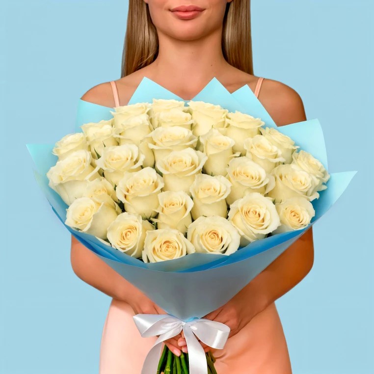 Bouquet of 35 White roses image