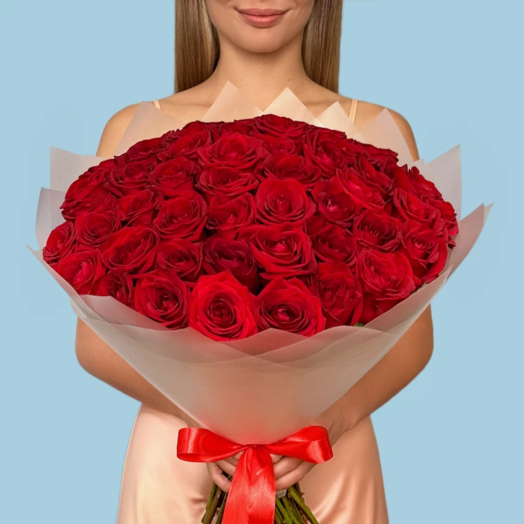 Bouquet of 50 Red roses image