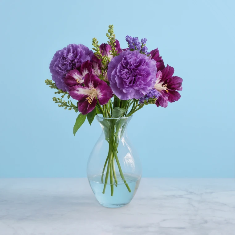Purple Composition Fresh Flower Bouquet