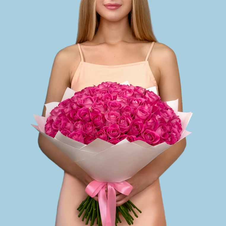 100 Pink Roses from Kenya image