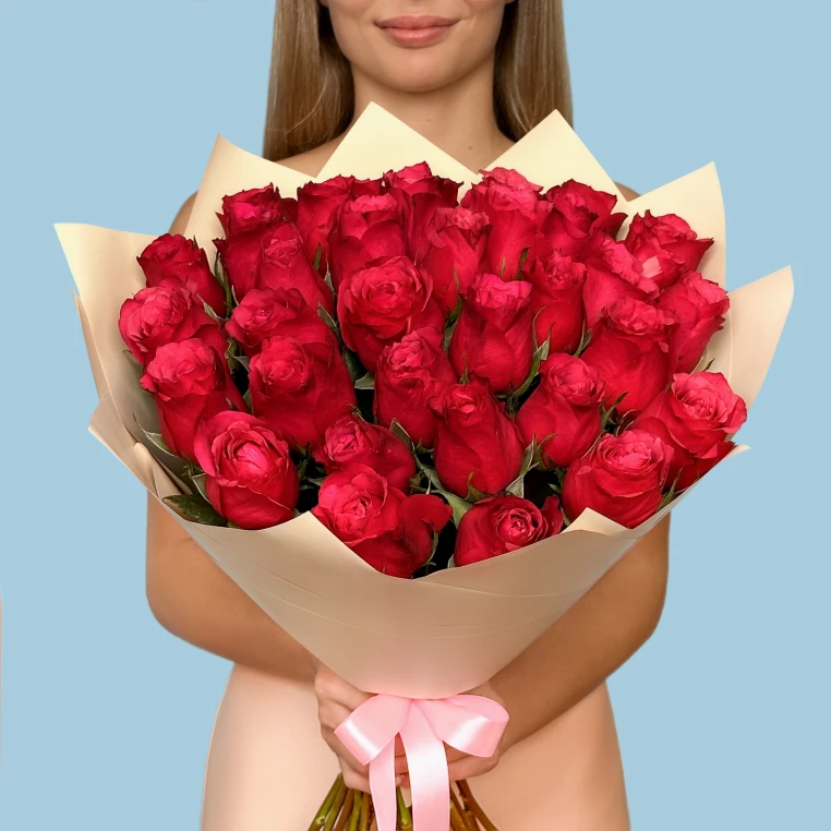 35 Premium Hot Pink Roses image