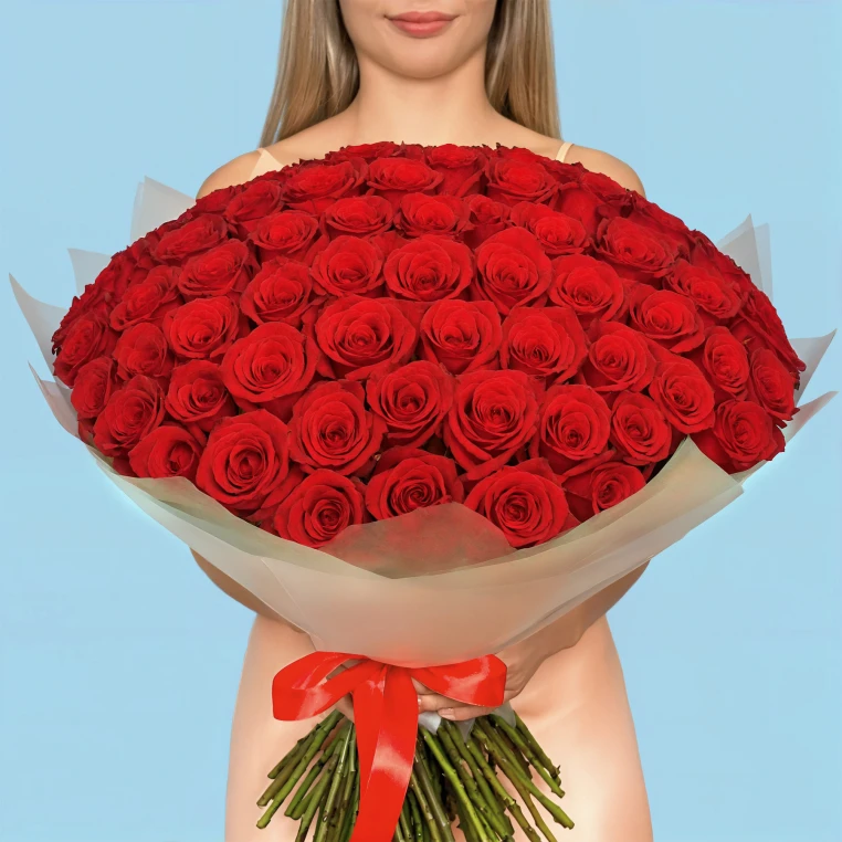 100 Premium Red Roses image