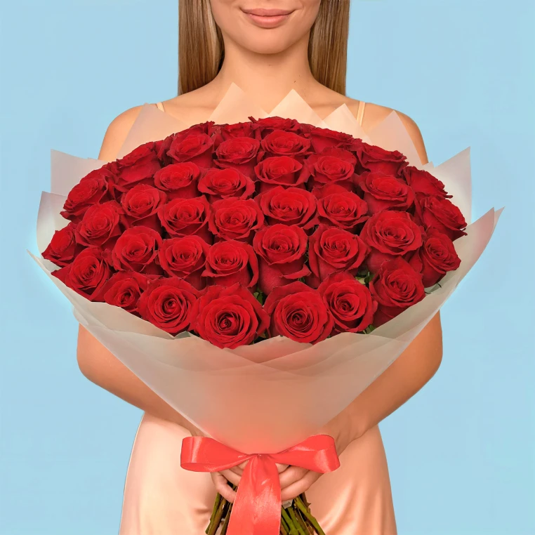 50 Premium Red Roses image